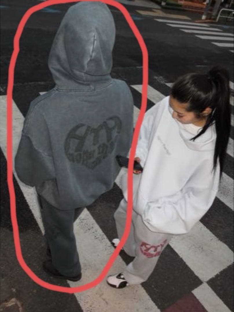 【HTH】vintage like Heart Logo Hoodie 完売品