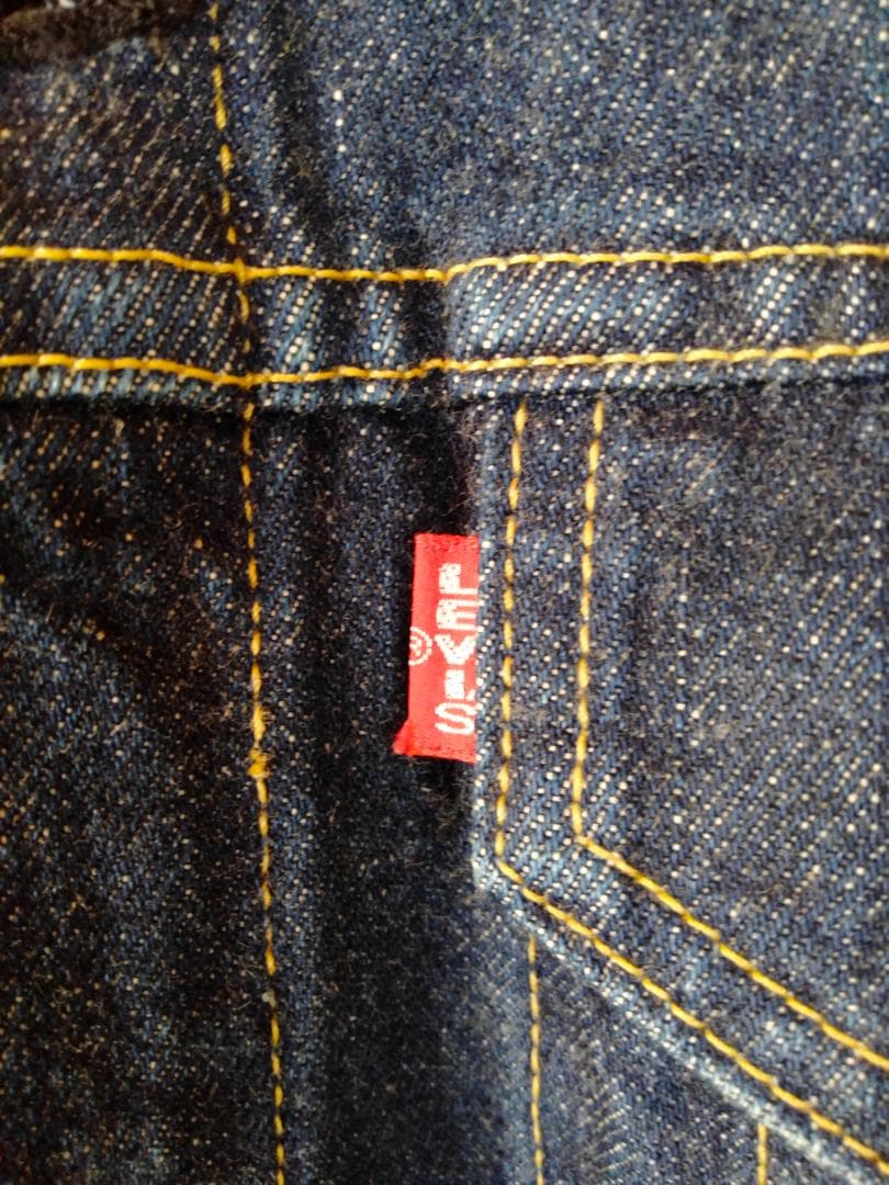 ビンテージ90年代LEVIS71557紙パッチGジャン日本製BIGE紺色38