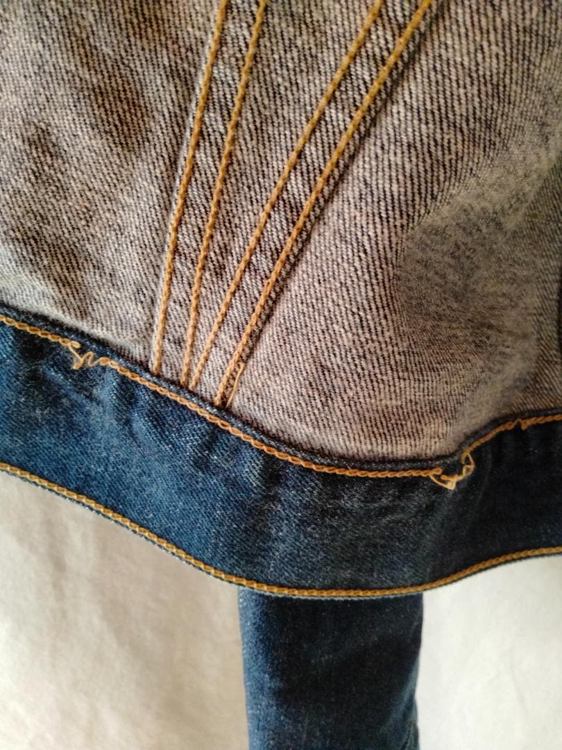 ビンテージ90年代LEVIS71557紙パッチGジャン日本製BIGE紺色38