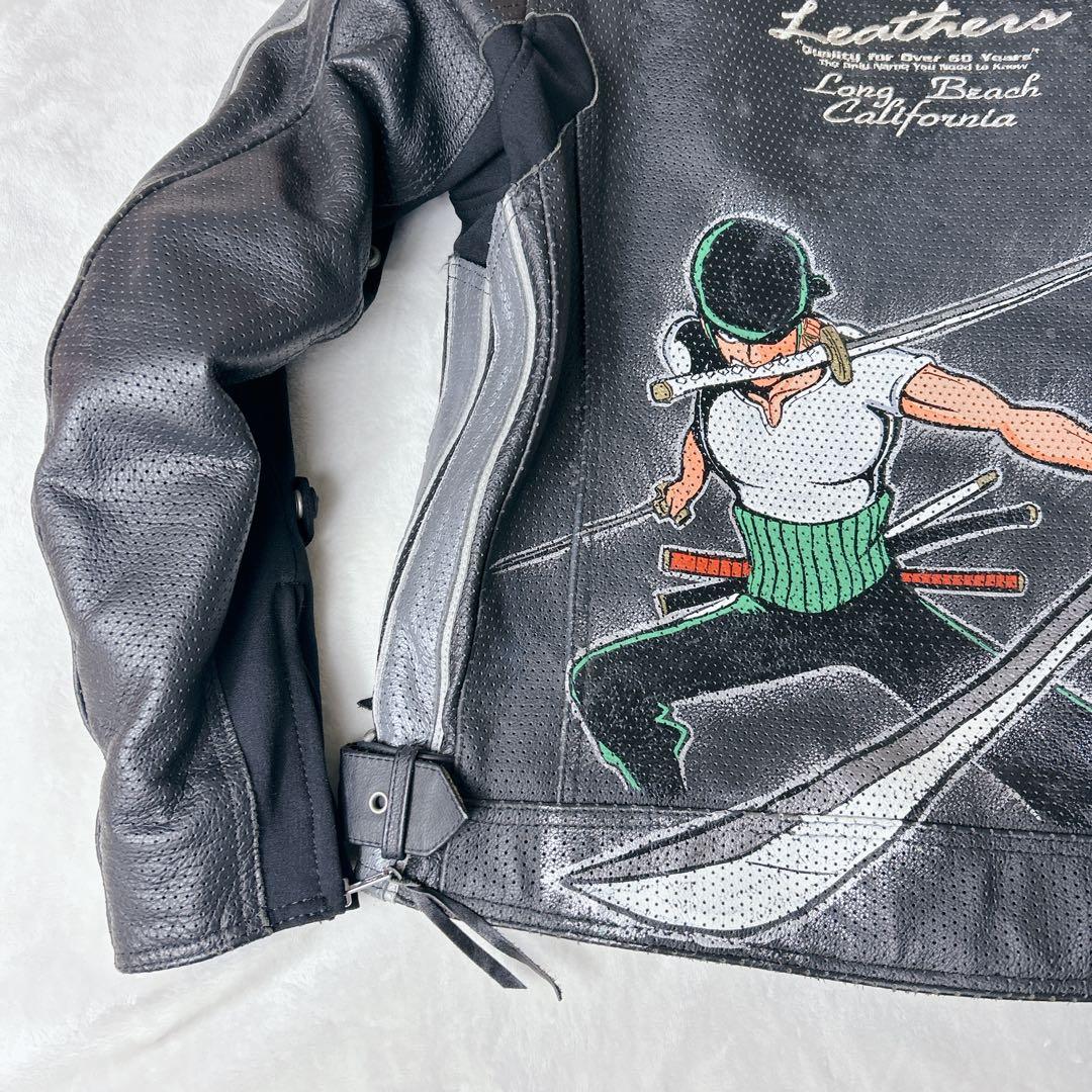 BATES ワンピース ゾロ パンチング レザー ジャケットライダー バイク