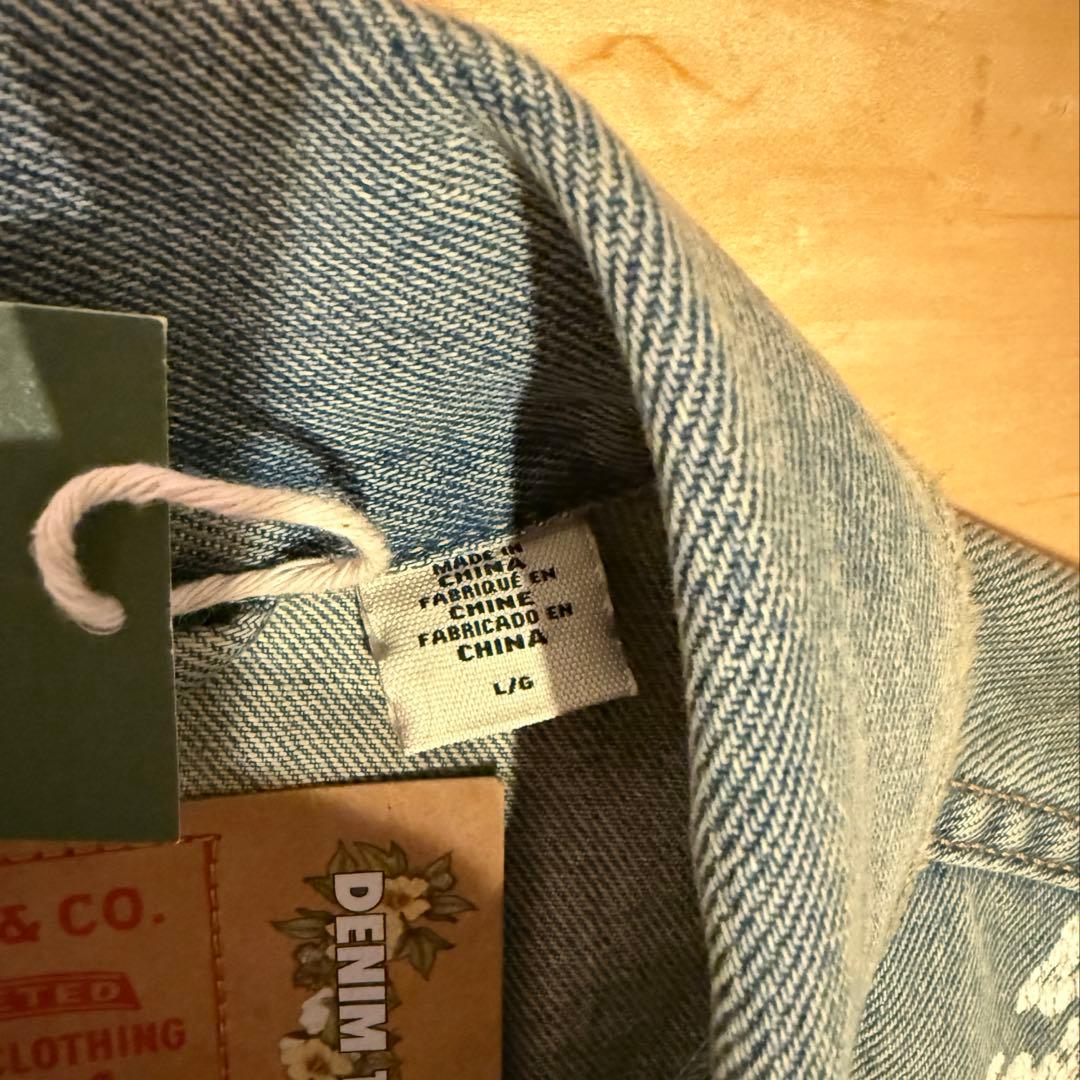 Levi's DENIM TEARS 花柄ペイント デニムジャケット L
