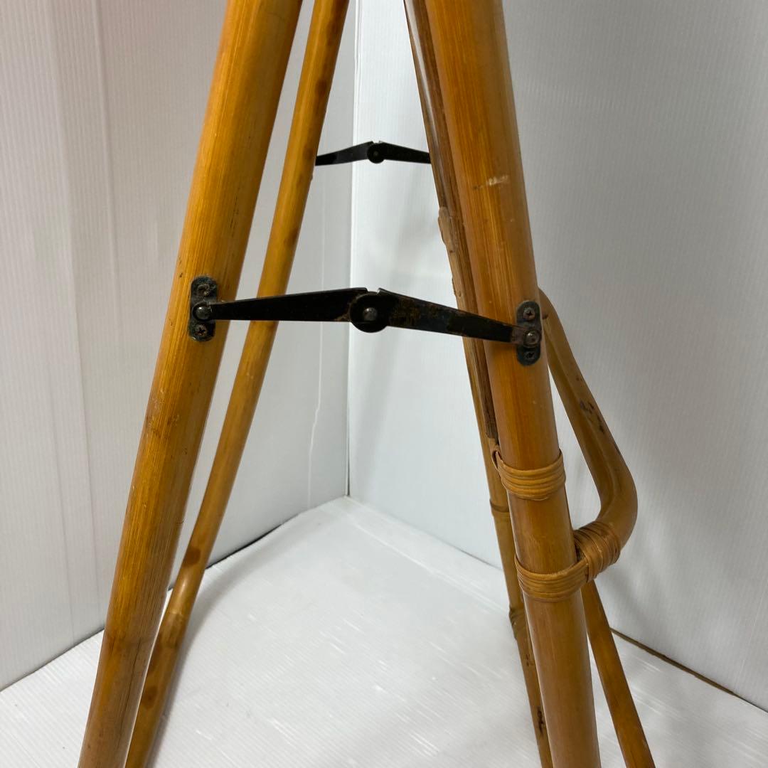 ラタン　姿見　全身ミラー　アンティーク　レトロ