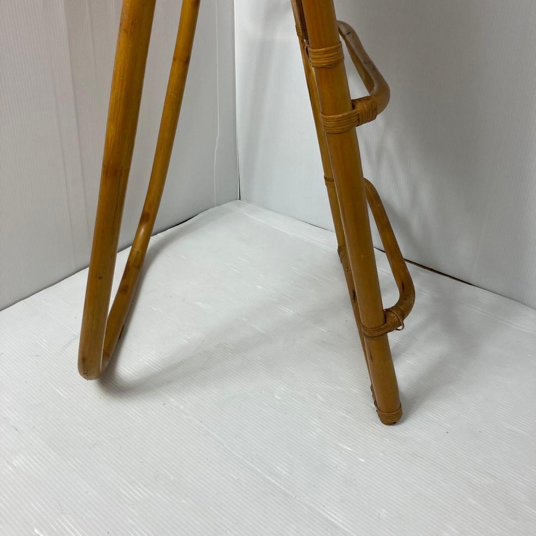 ラタン　姿見　全身ミラー　アンティーク　レトロ