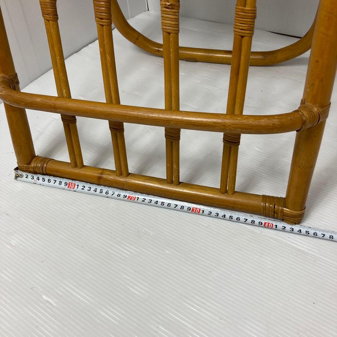 ラタン　姿見　全身ミラー　アンティーク　レトロ
