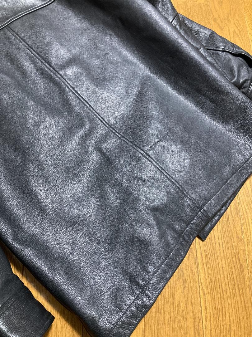 [90s-00s GAP] 野村訓一着用 紺タグ レザーカーコート XS 牛革