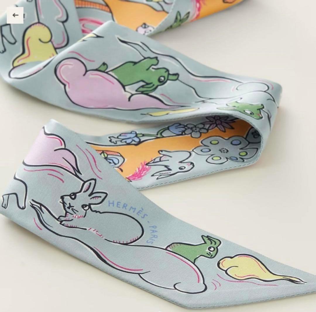 エルメス⭐️新品未開封⭐️ツイリー⭐️付属品完備⭐️千と一のウサギ⭐️
