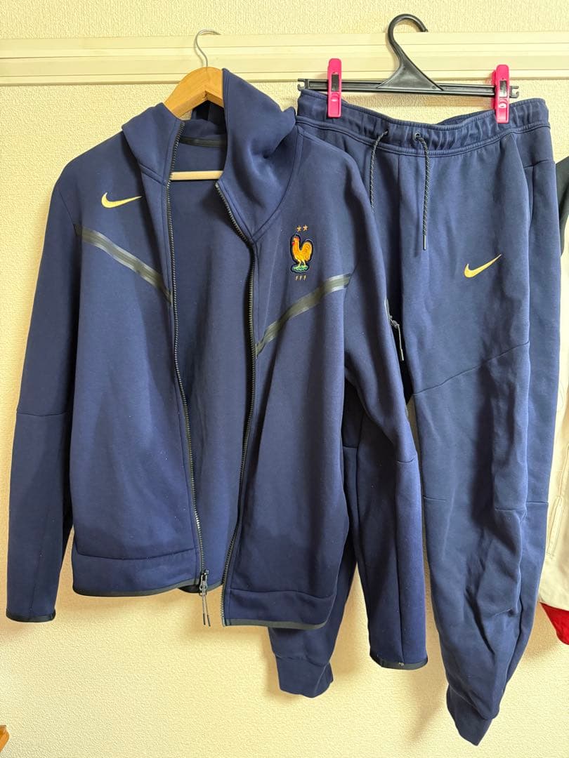 フランス代表 2024 テックフリース フルジップ フーディー＆パンツ セット