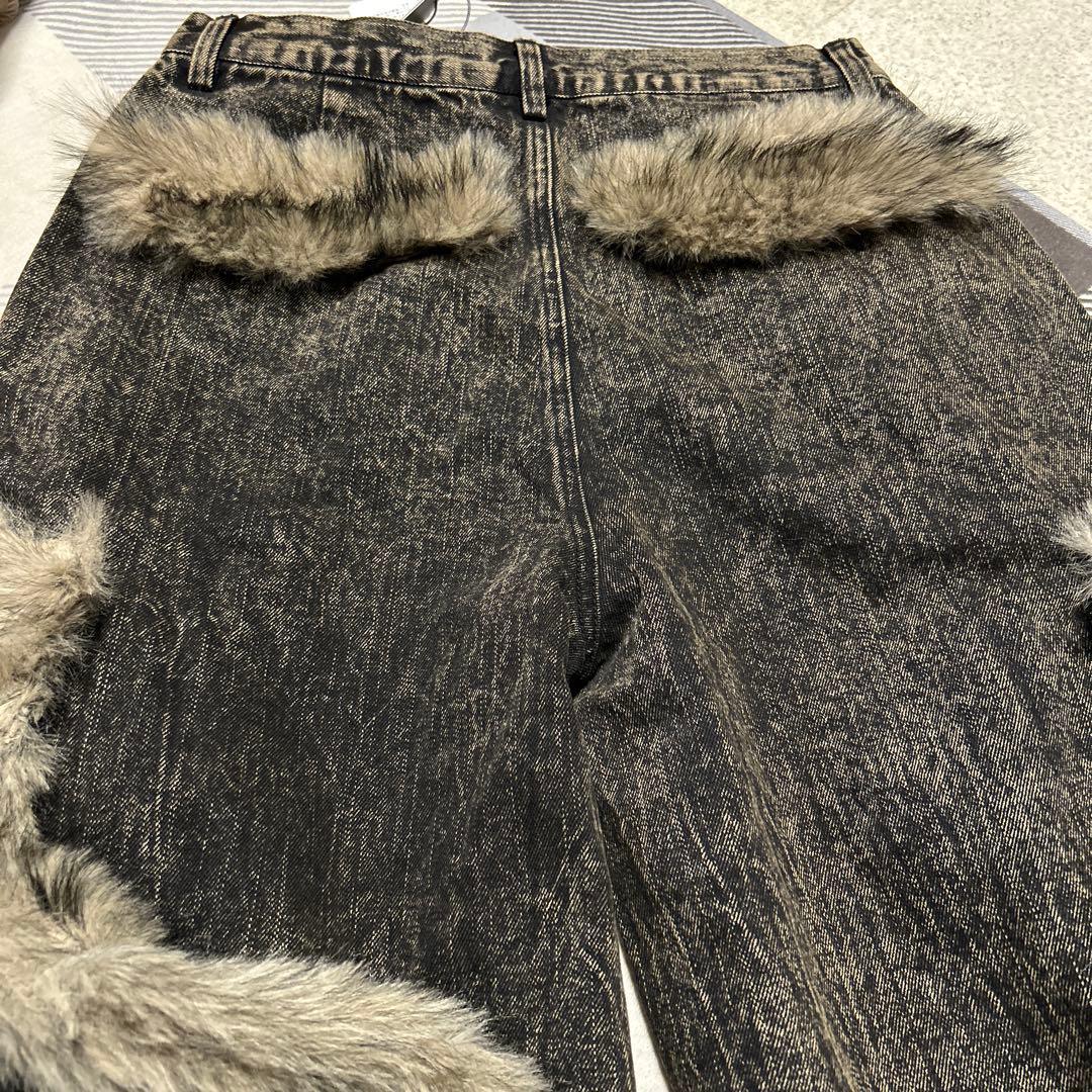GRANCY グランシーファーポケットデザインハーフデニムカーゴパンツ　Lサイズ