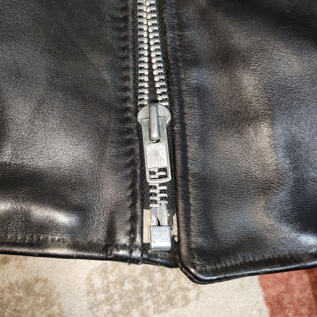 デッドストック級？？Schott６１８バイカータグ３４ボア襟無！