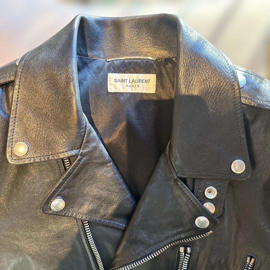 ✳️新年値下↓✳️SAINT LAURENT 黒革ライダースジャケット サイズ50