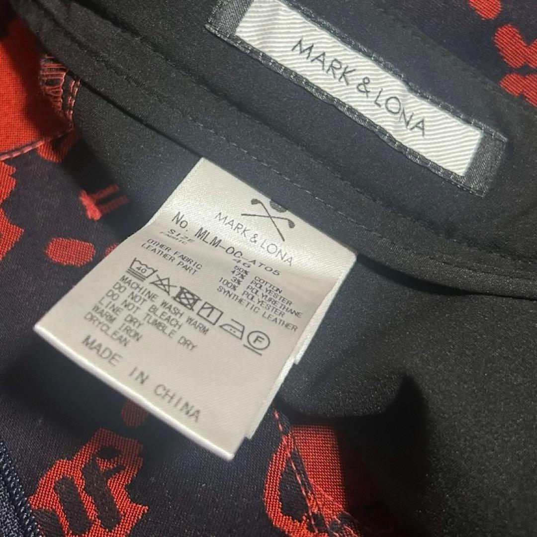 MARK&LONAマークアンドロナ ストレッチ パンツ スカル ブラック ゴルフ