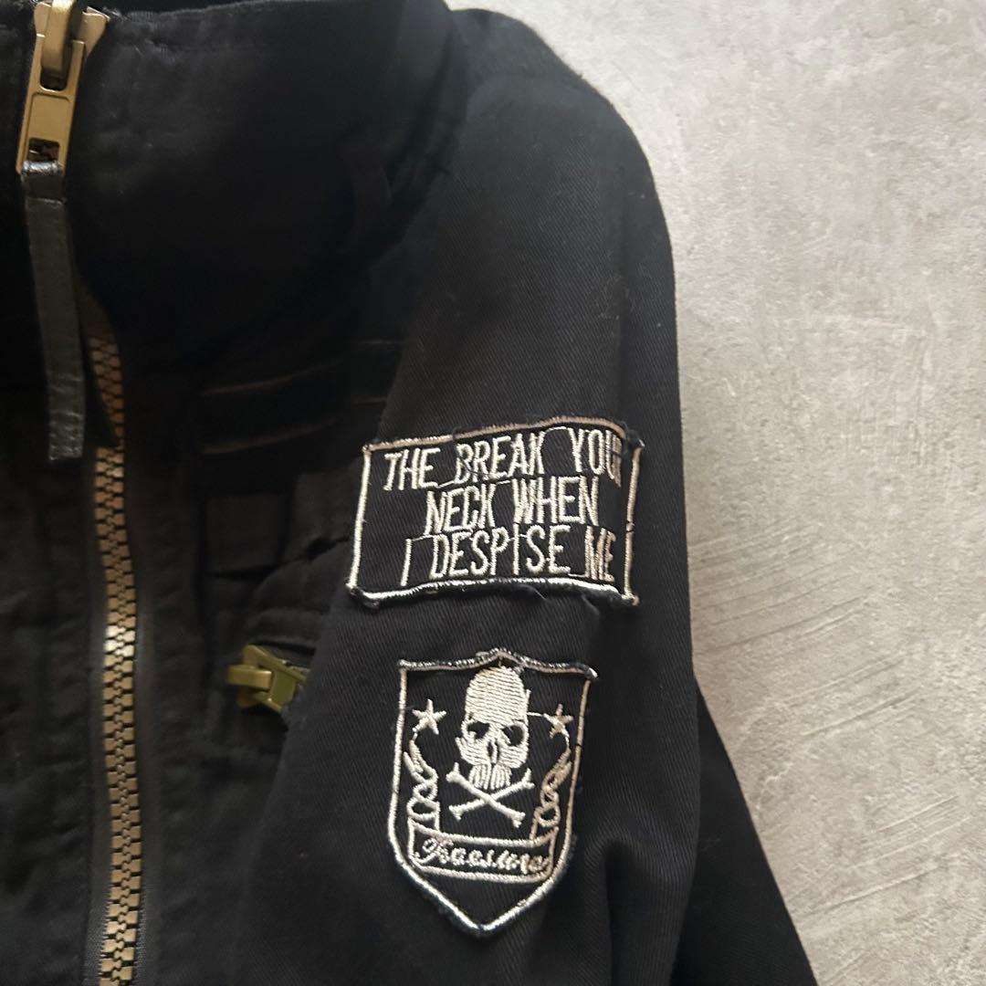 ジャケット・アウター grunge bomber military jacket y2k black