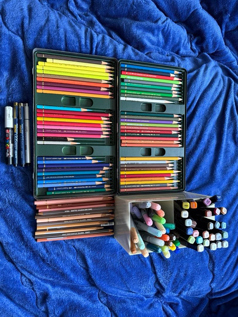 Faber-Castell Polychromos 60色セット、コピック等々