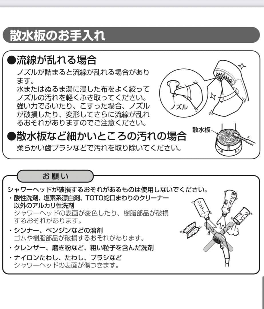 TOTO シャワーヘッド ワンダービート メッキタイプ