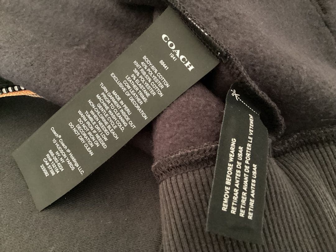 m*o様 COACH ジップ　フーディー　パーカー　未使用品