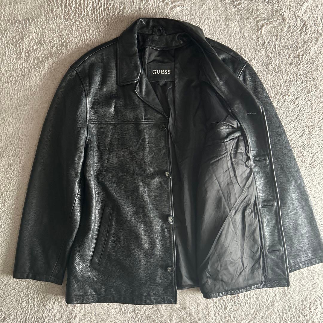 00s 90s GUESS レザー カーコート レザージャケット
