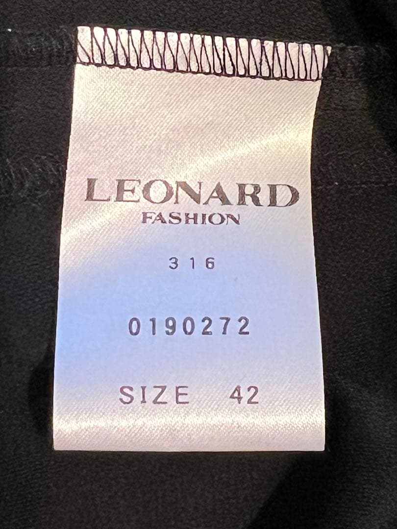 LEONARD レオナール ’23 ロングワンピース　ブラック　サイズ42