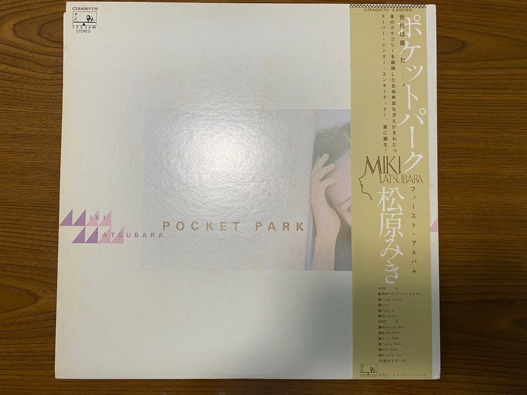 松原みき　Pocket Park　LP ファーストアルバム