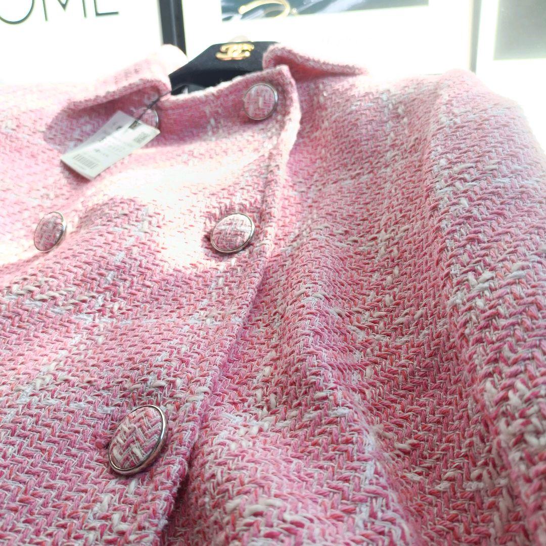 新品未使用❁ZARA ツイード ナポレオン ジャケット くるみボタン ピンク