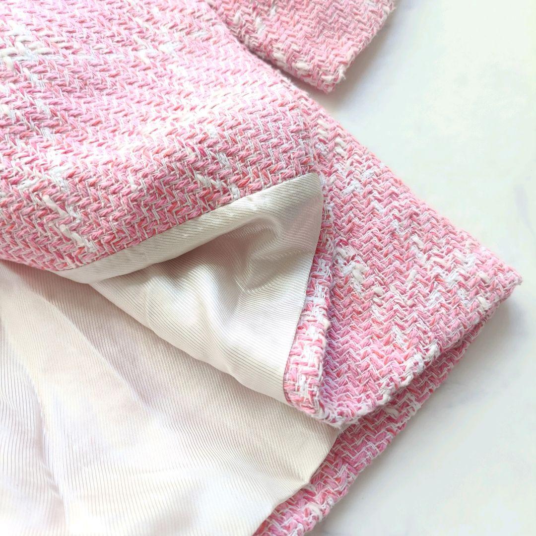 新品未使用❁ZARA ツイード ナポレオン ジャケット くるみボタン ピンク