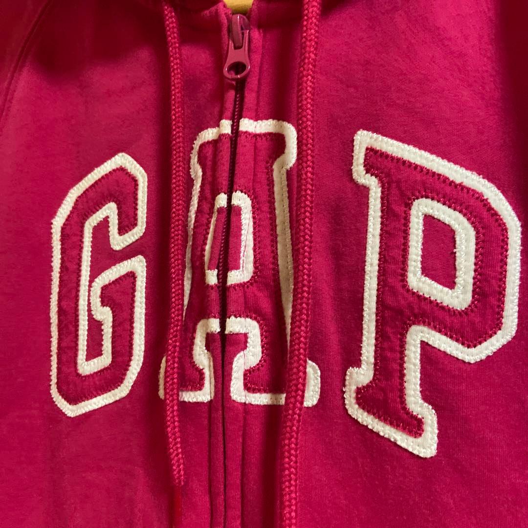 OLD GAP ギャップ 00s アーチロゴ ジップパーカー Y2K ピンク
