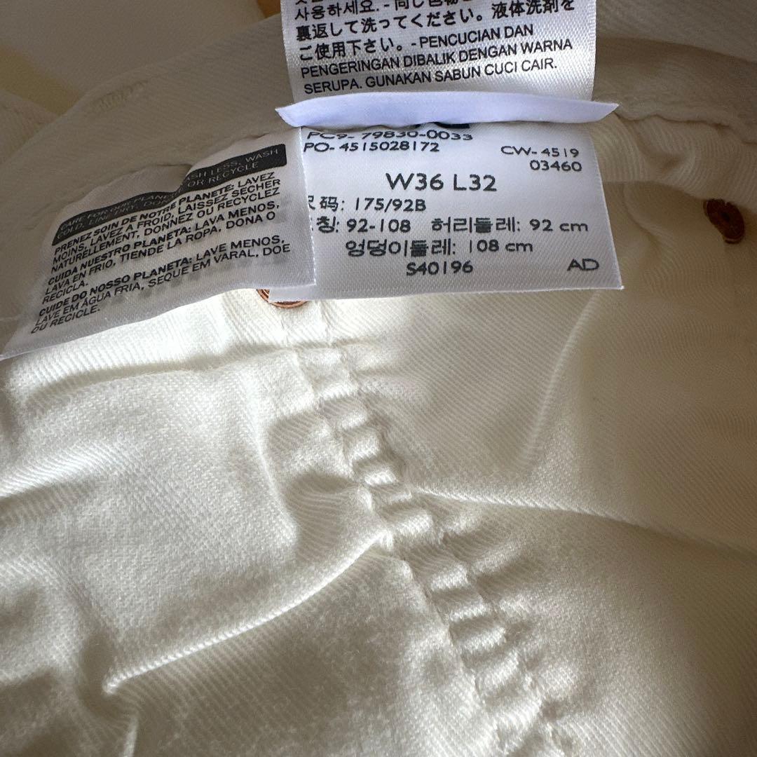 levi‘s 501 93 w36L32 ホワイト　新品未使用　タグ付き