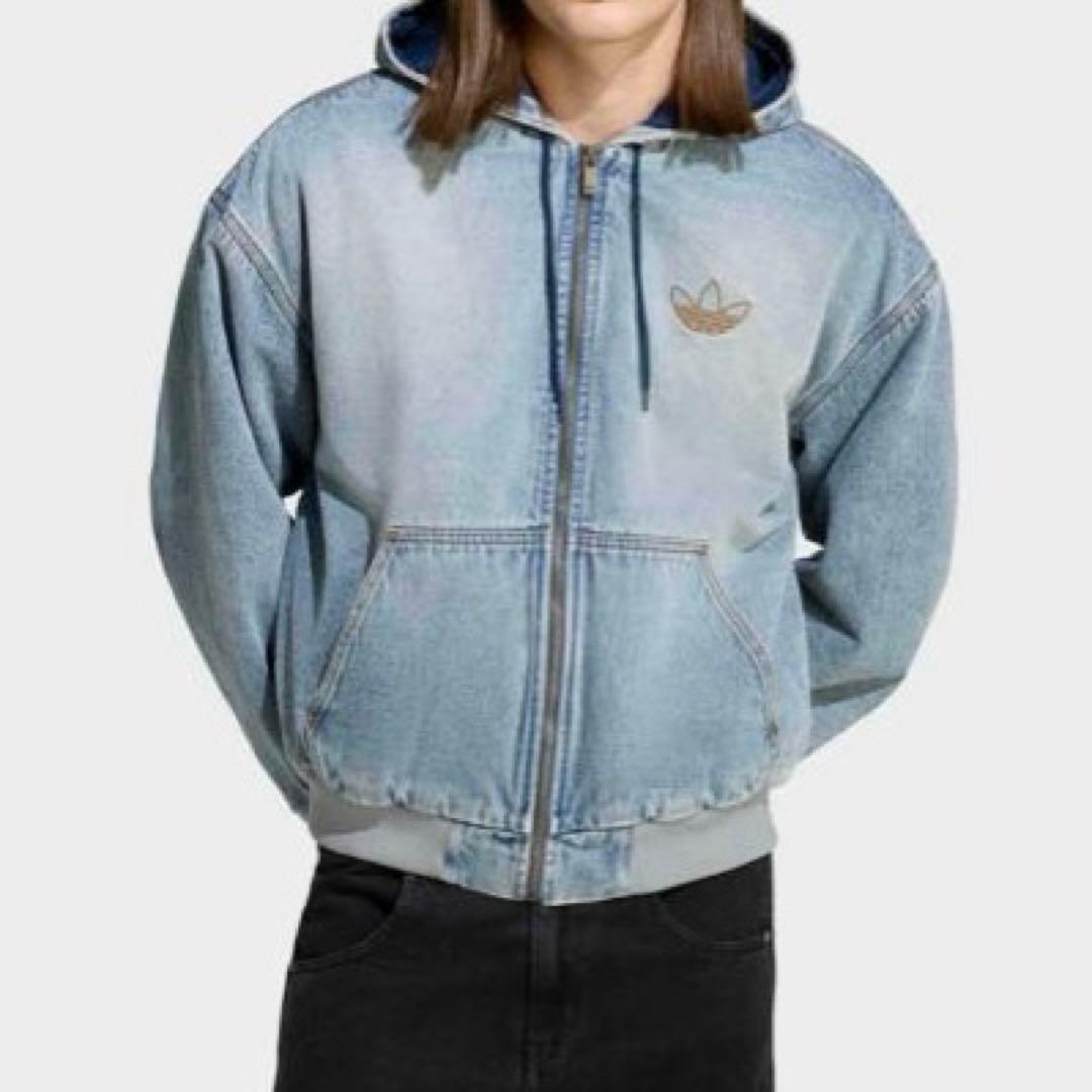 新品未使用　正規品　adidas デニム ジャケット　パーカー　ブルー　Sサイズ