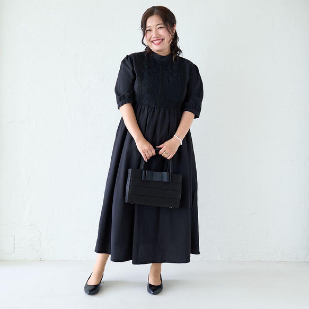 POPO✰美品モリノガッコウ 【大きいサイズ】レースが可愛半袖フォーマル