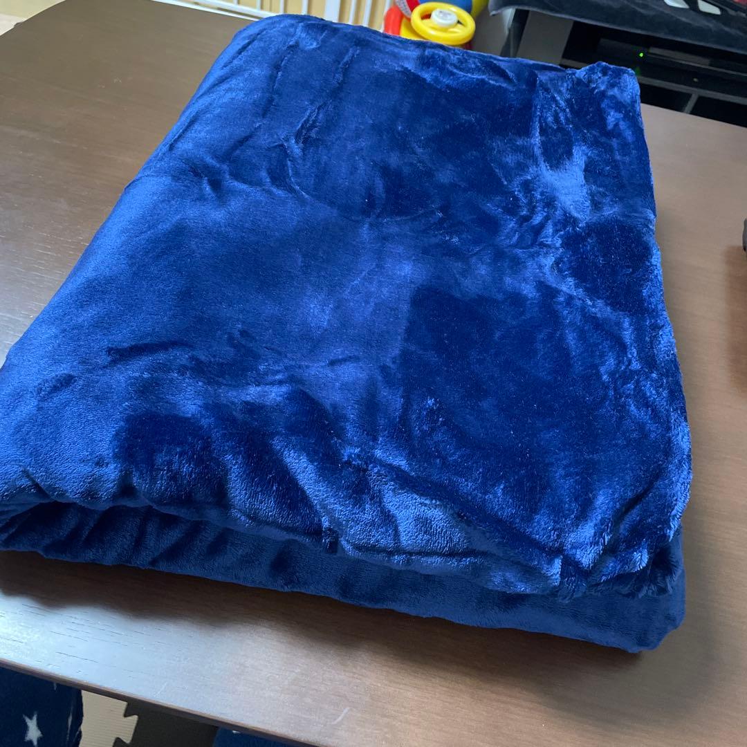 掛け布団カバー 寝具カバー ファスナー仕様 セミダブル ブルー
