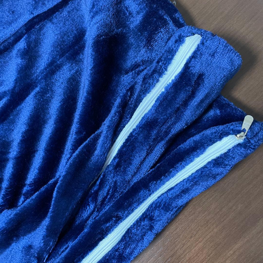 掛け布団カバー 寝具カバー ファスナー仕様 セミダブル ブルー