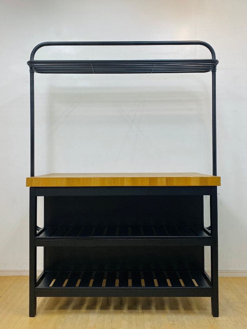【極美品】IKEA VADHOLMA アイランドキッチン＋ラック