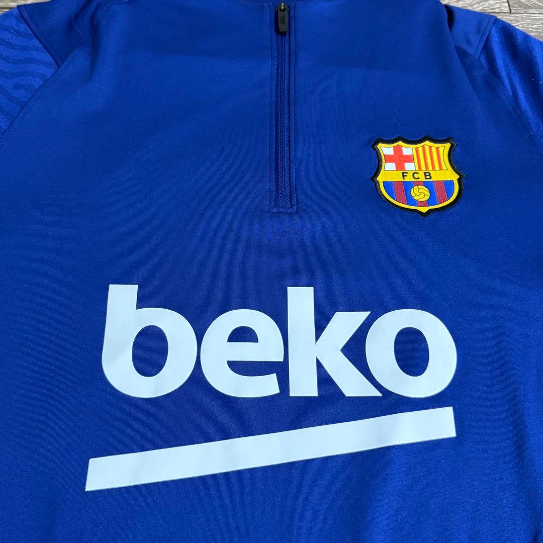 美品 NIKE FCバルセロナ トレーニングジャージ ハーフジップ ドリルトップ