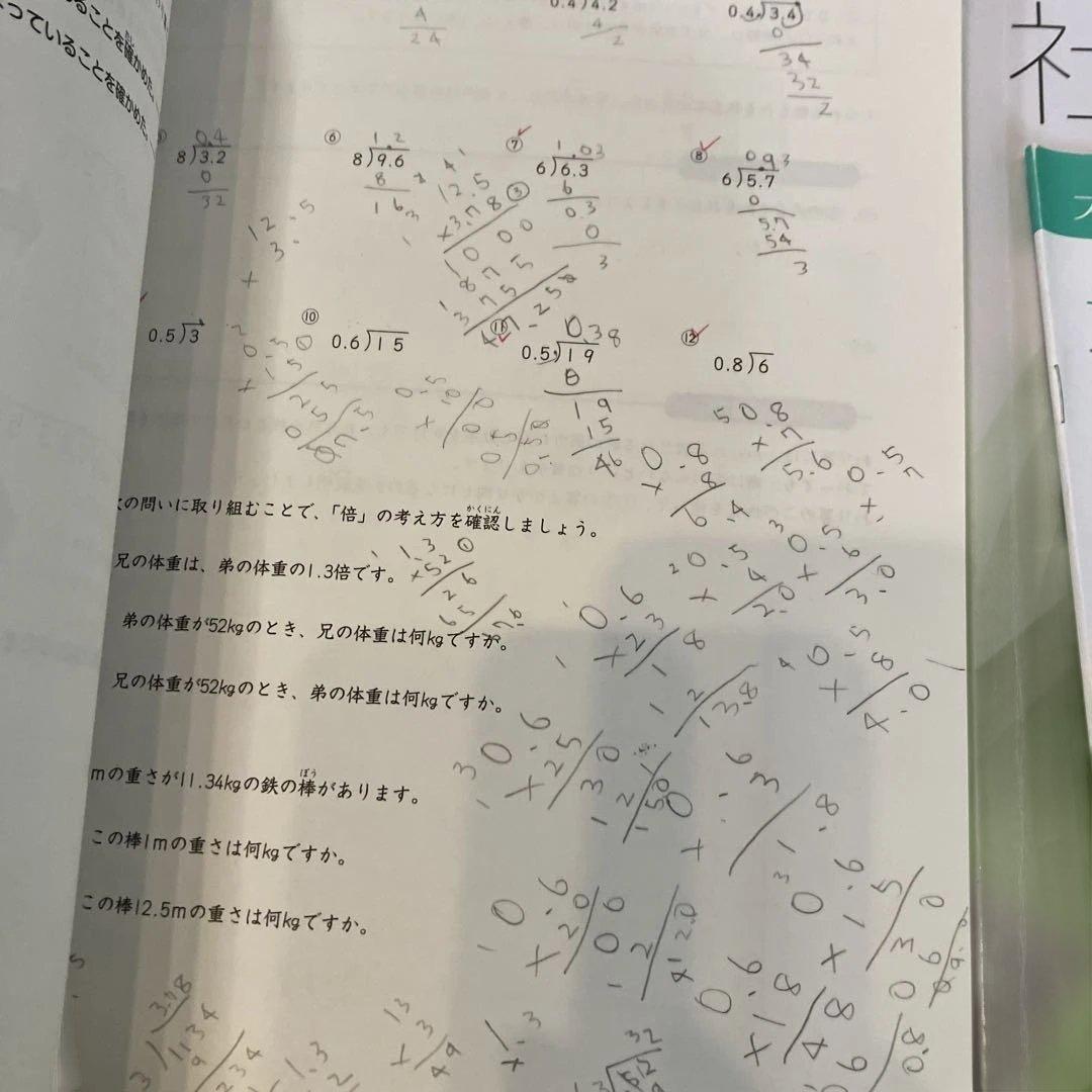 日能研　四年生 国語・算数・社会・理科・漢字・計算・答え 4