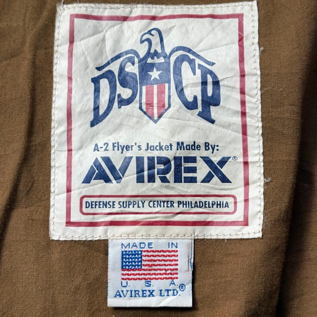 【美品】90s官給品同等 AVIREX A-2 山羊革 2XL 米軍PXモデル