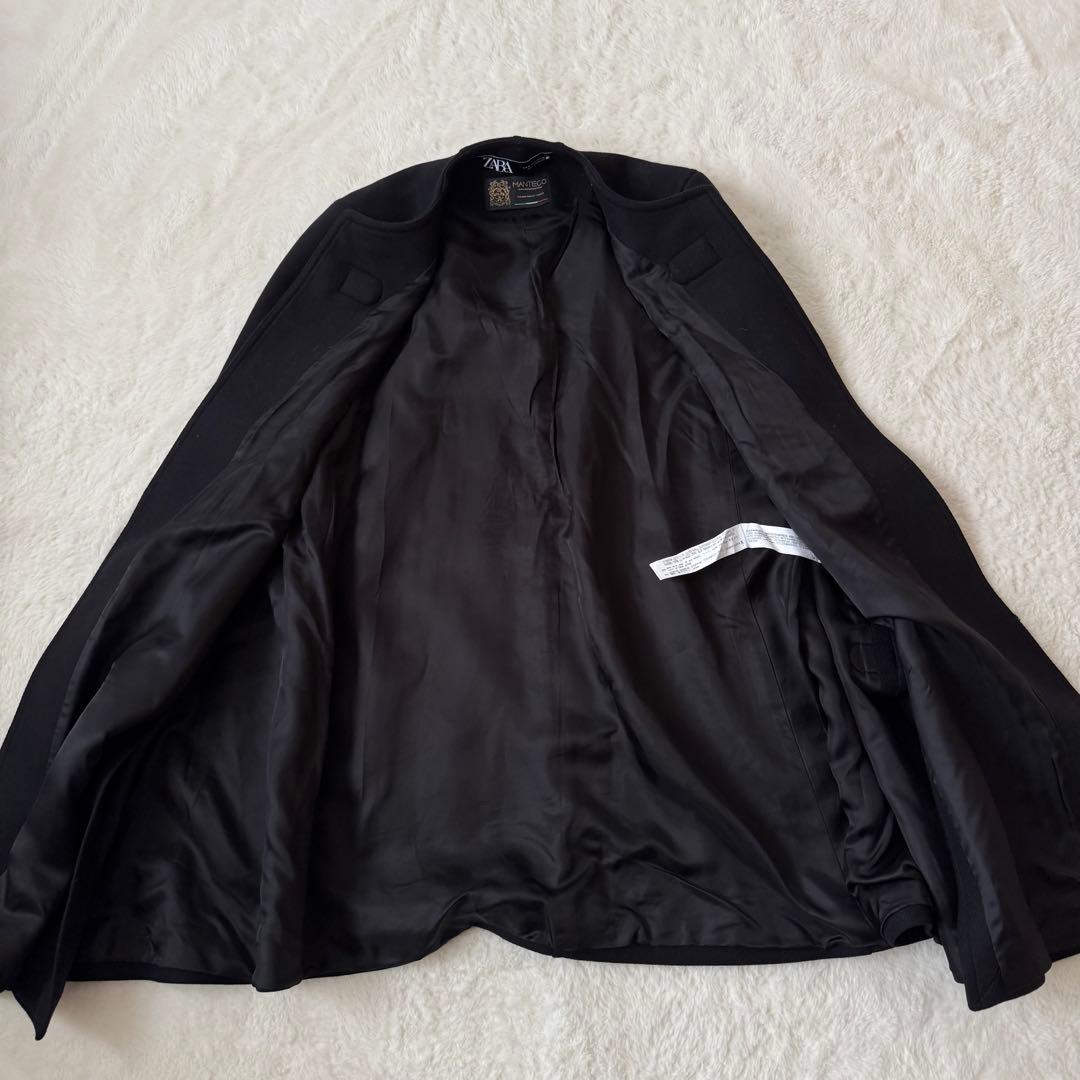 美品　ZARA MANTECO ポンチョ ケープ ゴールド金具　M
