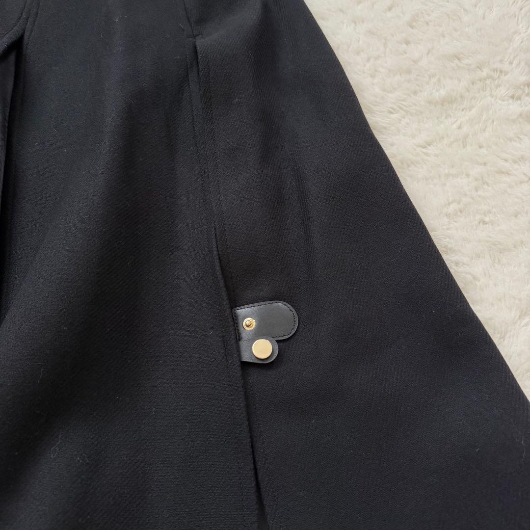 美品　ZARA MANTECO ポンチョ ケープ ゴールド金具　M