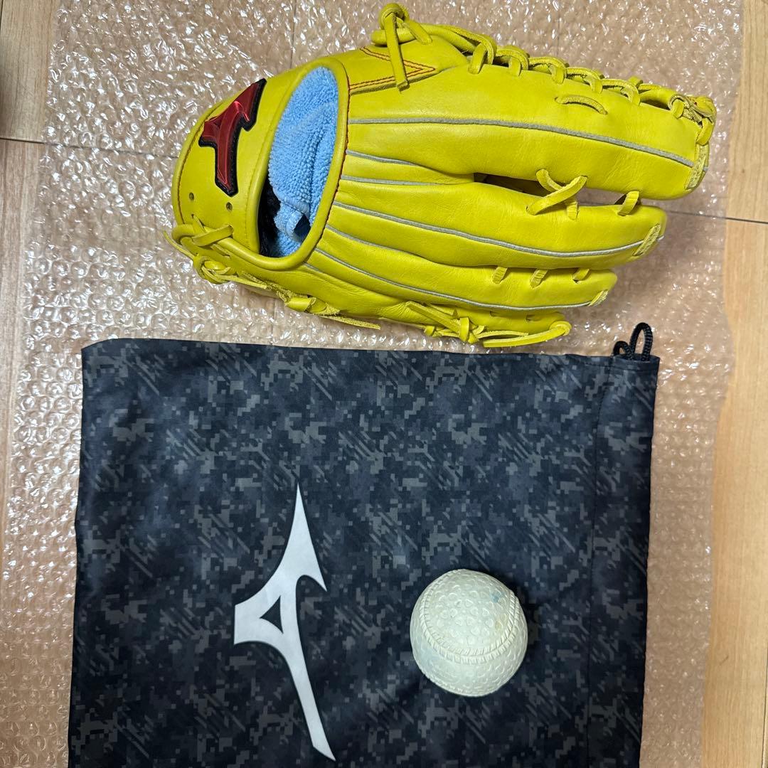 Mizuno Wild Drive 軟式グローブ イエロー