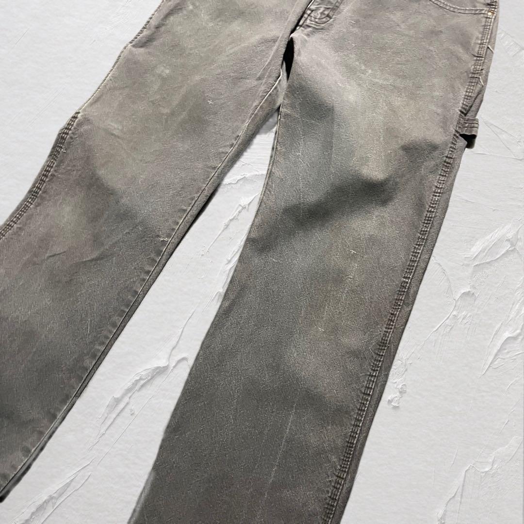 Dickies ペインターパンツ ダック フェード グレー W32 ワーク 古着
