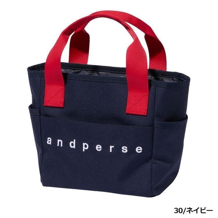 新品 and per se アンパスィ カートバッグ ラウンドバッグ NAVY