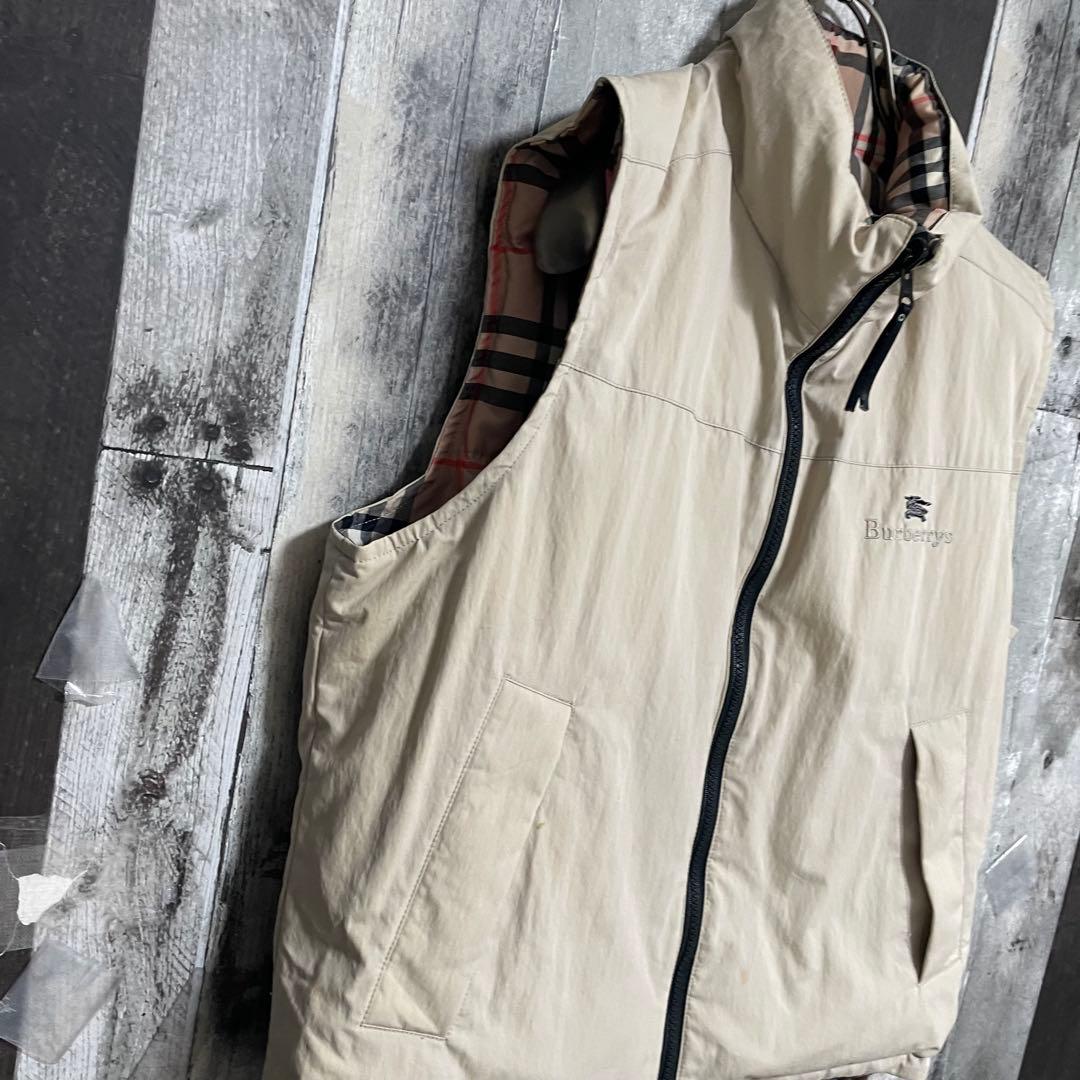 Burberry バーバリー ノバチェック柄 リバーシブル ダウン ベスト M