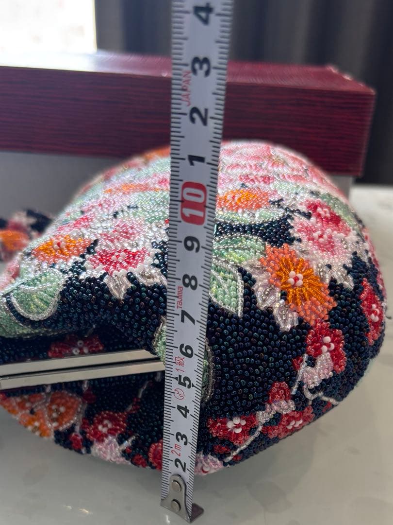 現代屋　東京小黒　手刺繍　ビーズ　和装　着物　浴衣　バッグ　日本製