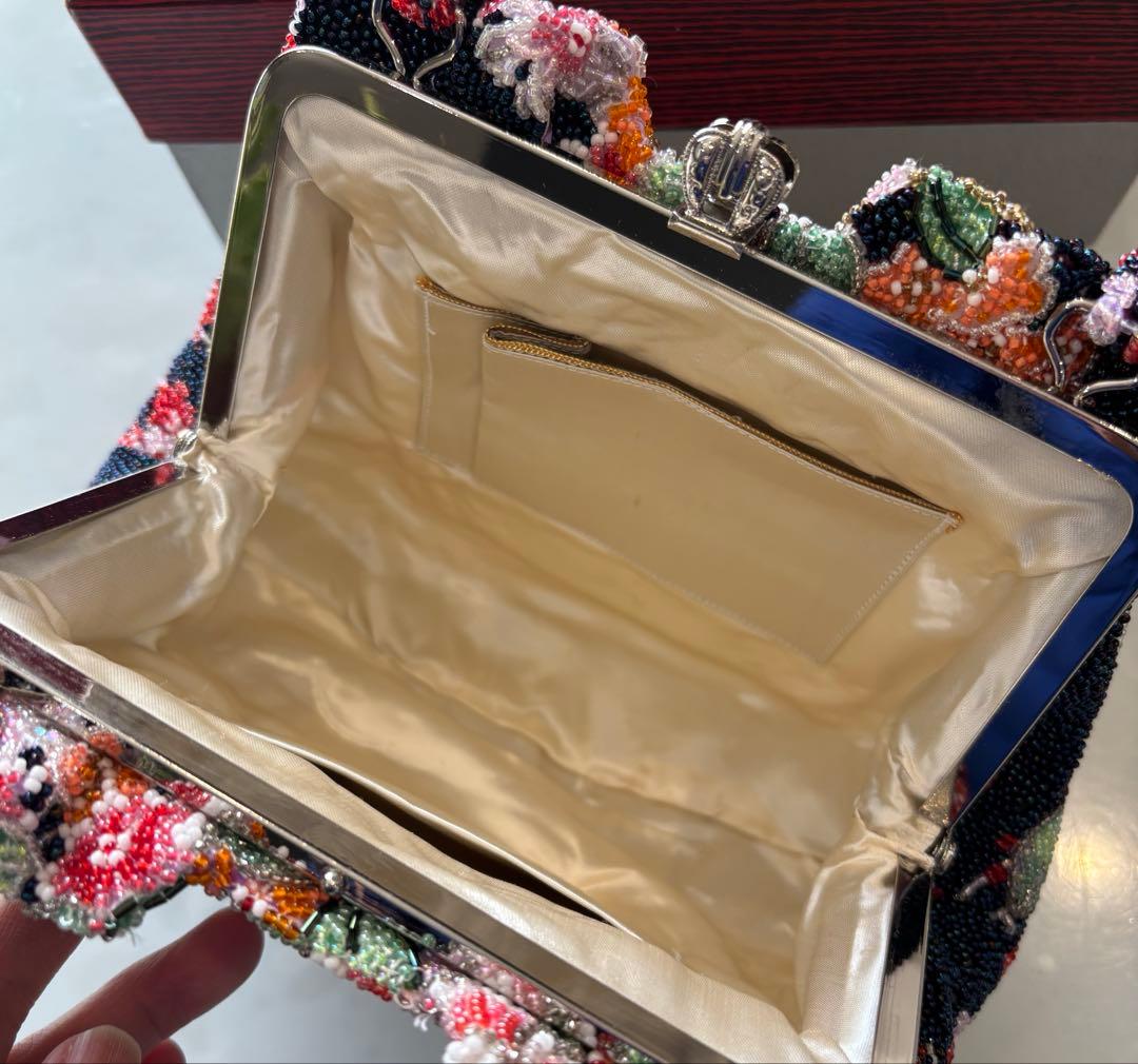 現代屋　東京小黒　手刺繍　ビーズ　和装　着物　浴衣　バッグ　日本製