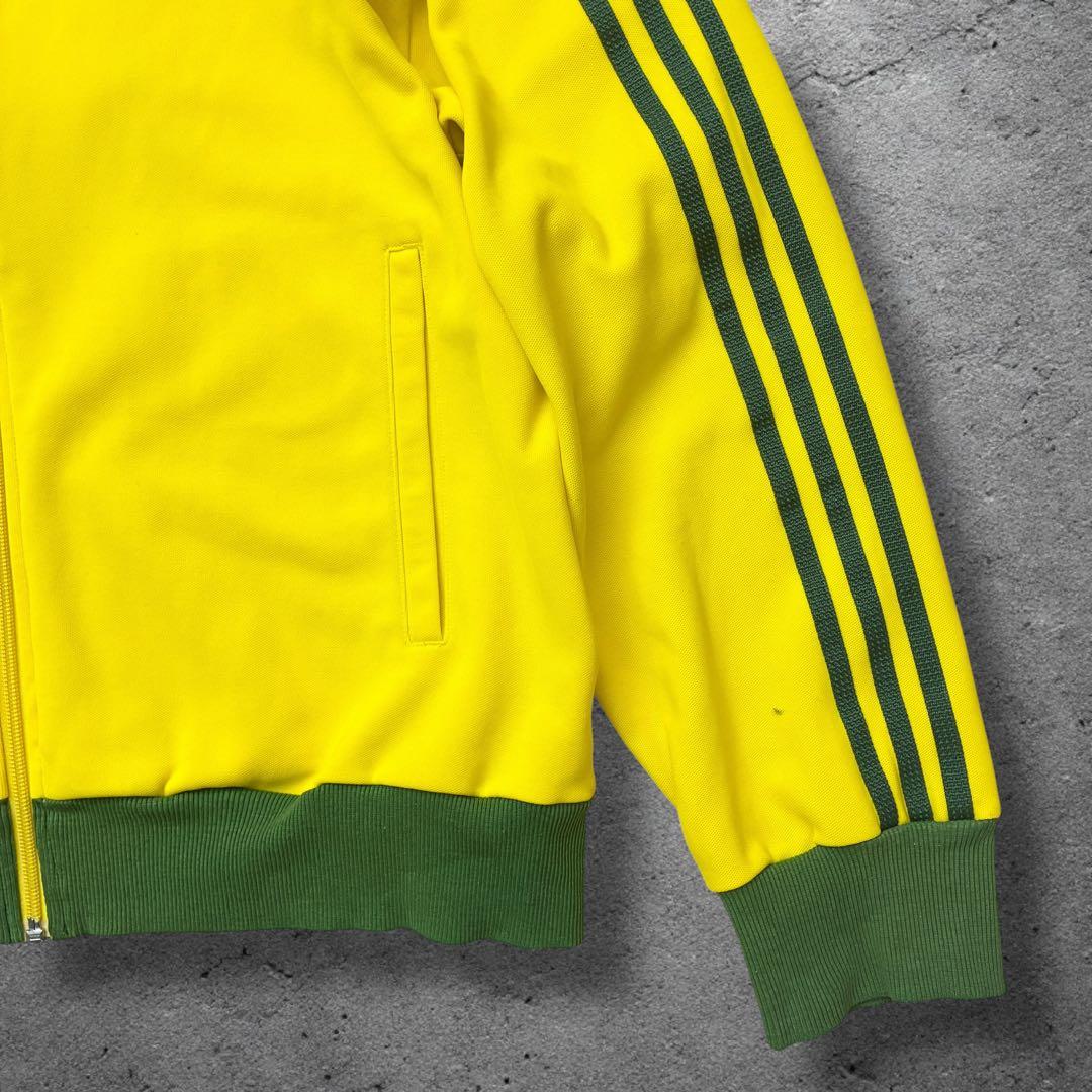 00s adidasトラックジャケットMベッケンバウアー系黄色緑ブラジルジャージ