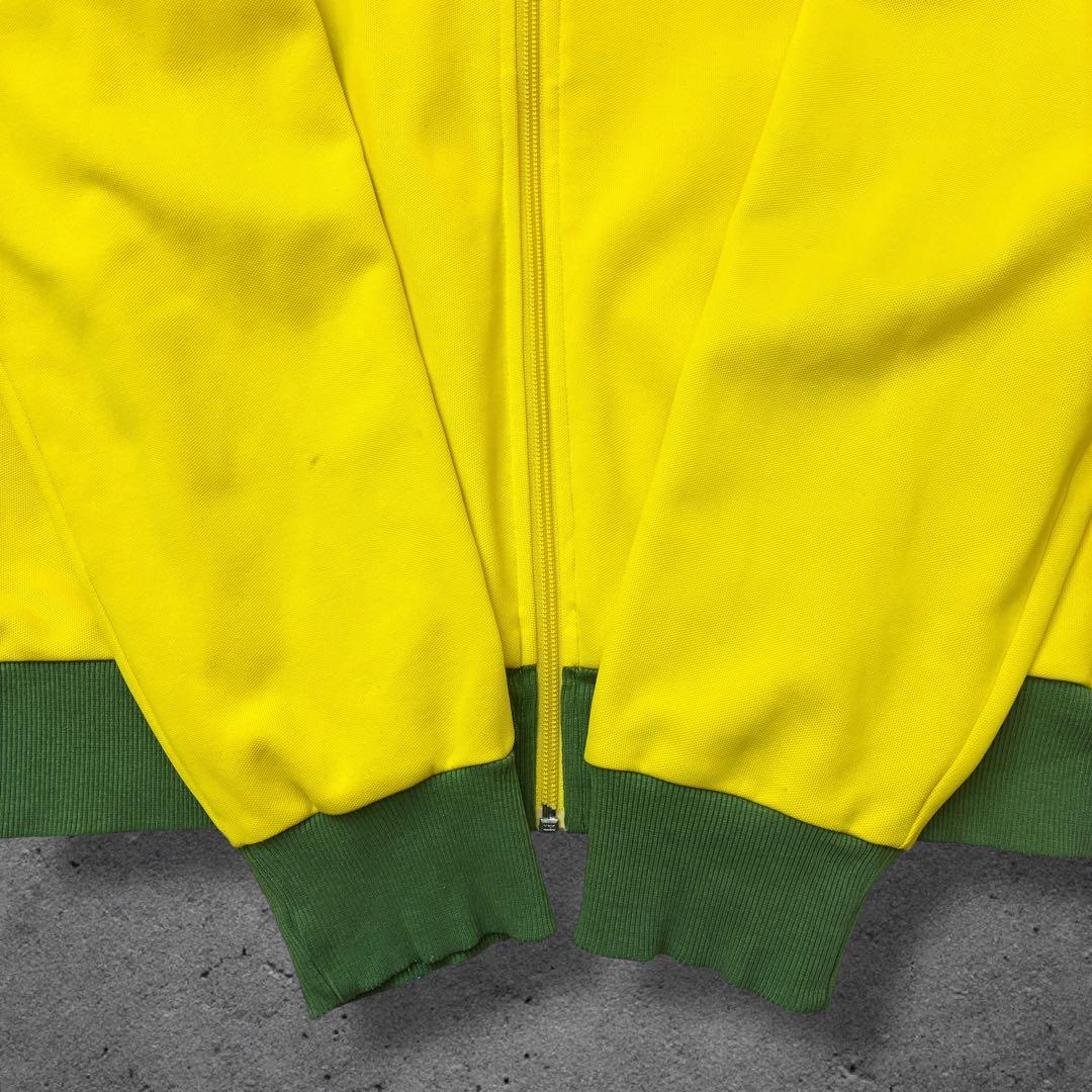 00s adidasトラックジャケットMベッケンバウアー系黄色緑ブラジルジャージ