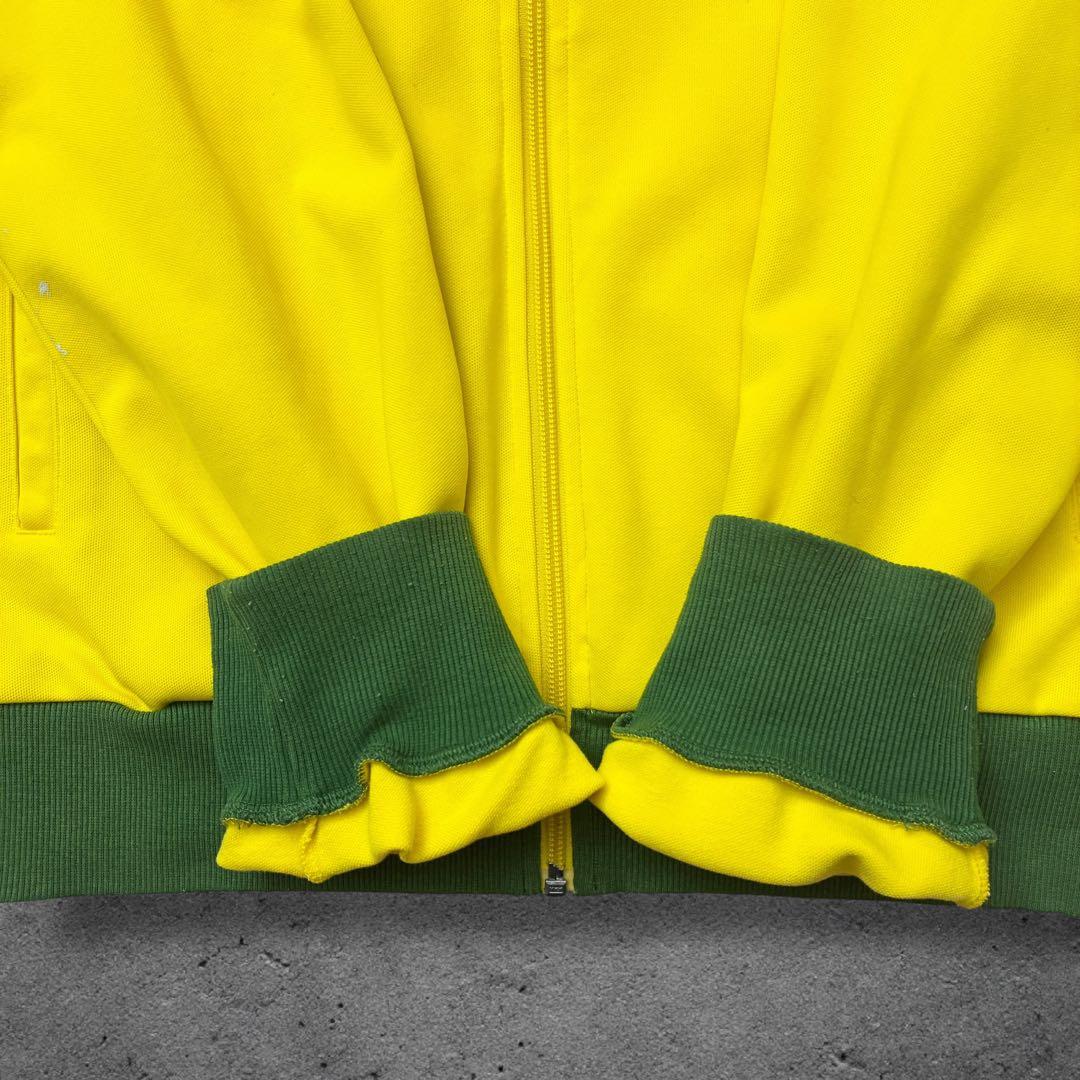 00s adidasトラックジャケットMベッケンバウアー系黄色緑ブラジルジャージ