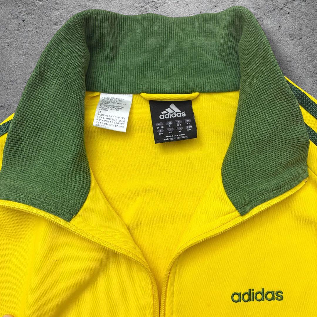 00s adidasトラックジャケットMベッケンバウアー系黄色緑ブラジルジャージ
