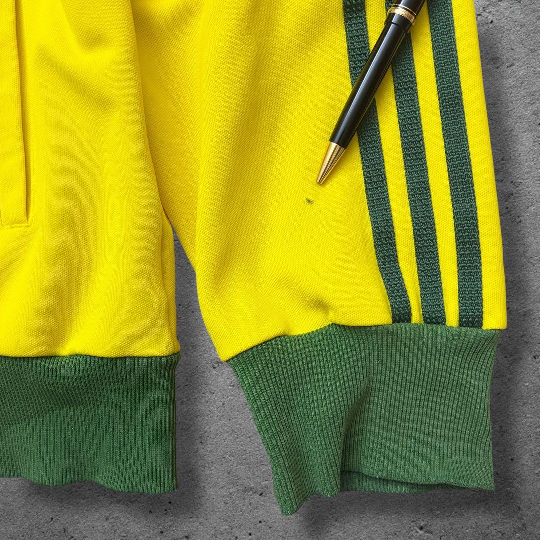 00s adidasトラックジャケットMベッケンバウアー系黄色緑ブラジルジャージ