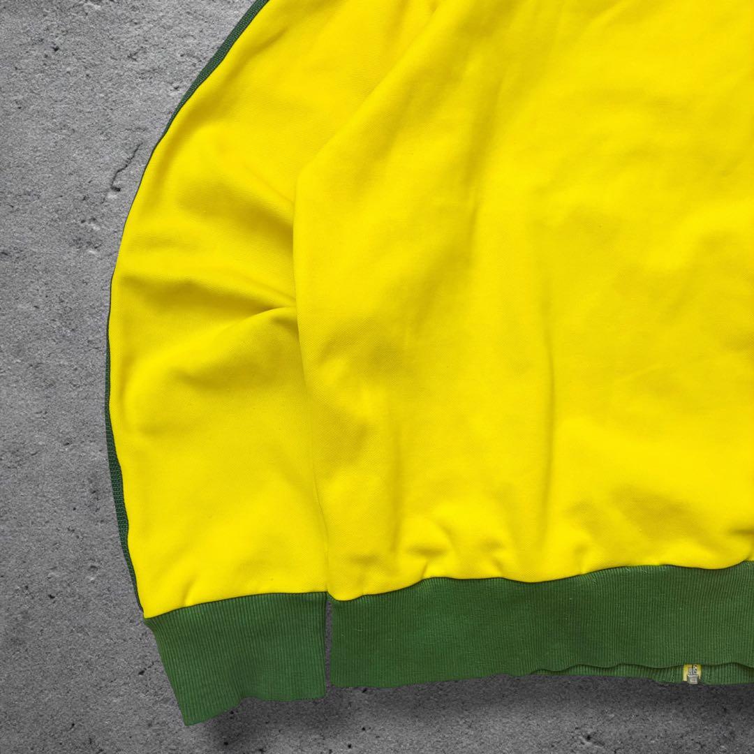 00s adidasトラックジャケットMベッケンバウアー系黄色緑ブラジルジャージ