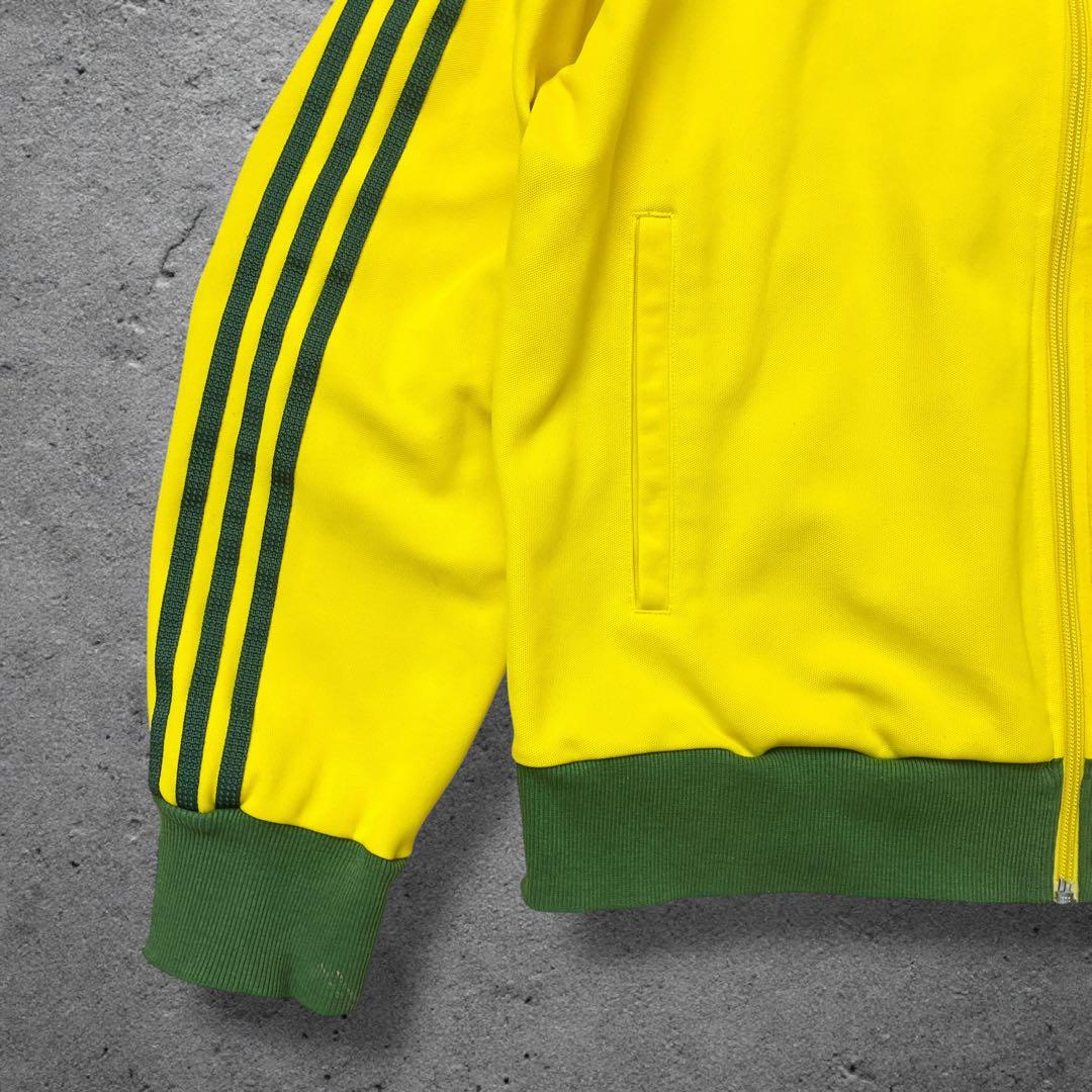 00s adidasトラックジャケットMベッケンバウアー系黄色緑ブラジルジャージ