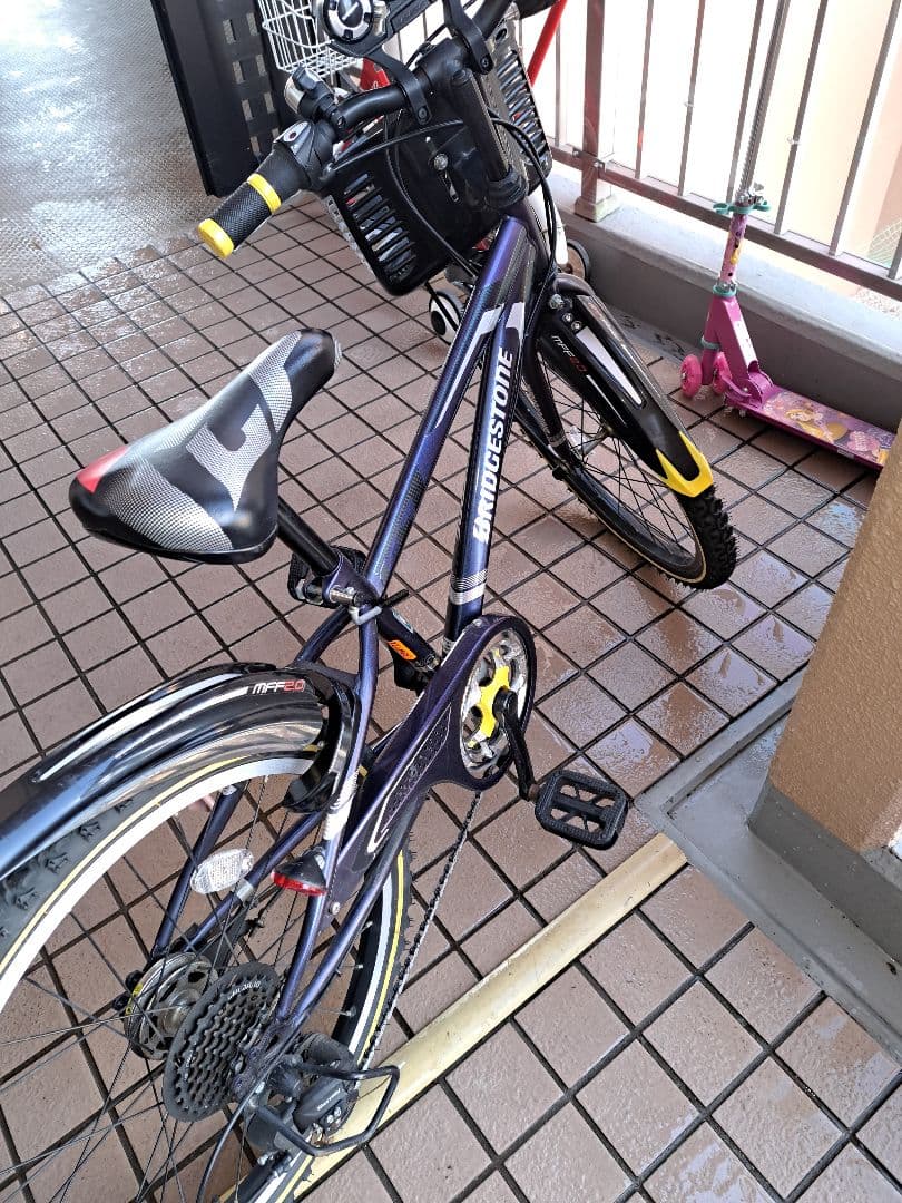 ※直接引き取り BRIDGESTONE キッズサイクル ネイビー